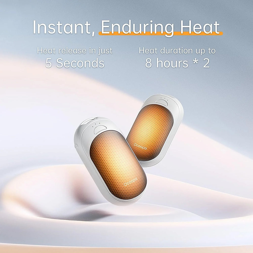 Hand Warmers 2 Pack,Electric Portable Pocket Handwarmers Rechargeable,Winter Gifts for Men Women