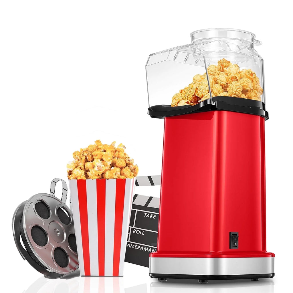 Popcorn Maker, 1400W Hot Air Popcorn Popper with Butter Melting Tray, 18 Cup Popcorn Machine for Party & Movie Night, No Oil Healthy Snack