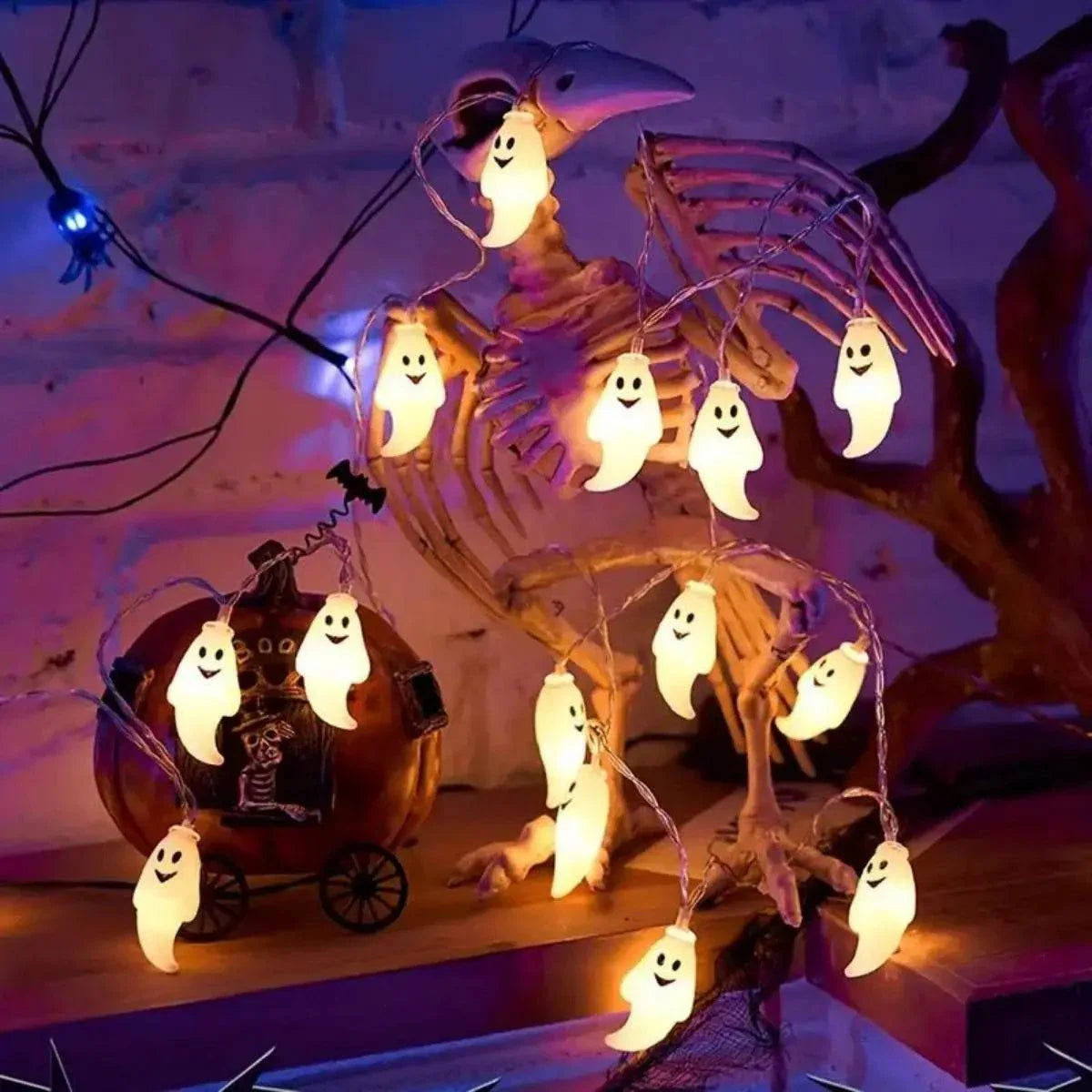 Halloween Ghost Decoration String Lights, Battery Powered