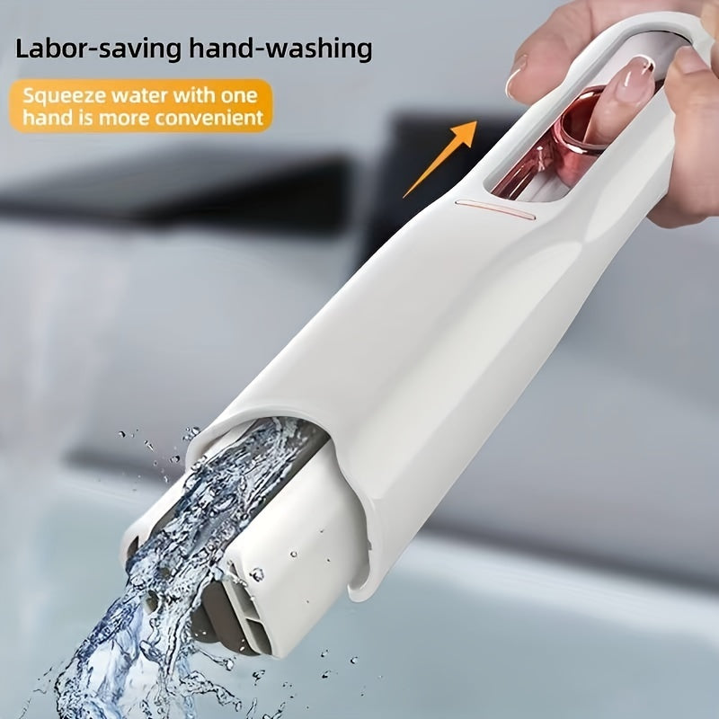 New Portable Self-Nsqueeze Mini Mop, Lazy Hand Wash-Free Strong Absorbent Mop Multifunction Portable Squeeze Cleaning Mop Desk Window Glass Cleaner Kitchen Car Sponge Cleaning Mop Home Cleaning Tools